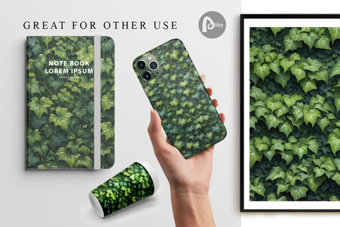 Digital Paper Ivy Wall Digital Pattern artnoy 