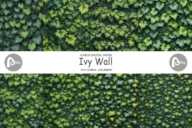 Digital Paper Ivy Wall Digital Pattern artnoy 