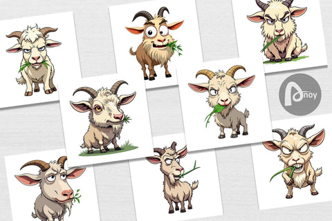 Digital Paper Judgy Goat Digital Pattern artnoy 