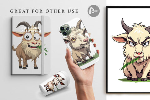 Digital Paper Judgy Goat Digital Pattern artnoy 