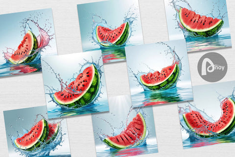 Digital Paper Juicy Watermelon Digital Pattern artnoy 
