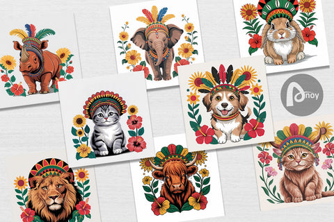 Digital Paper Juneteenth Animal Digital Pattern artnoy 