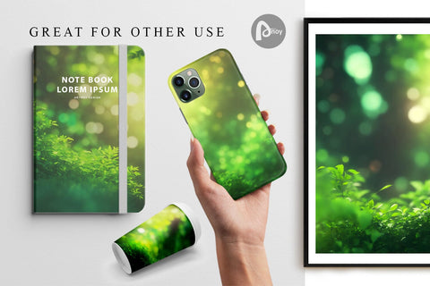 Digital Paper Jungle Bokeh Background Digital Pattern artnoy 