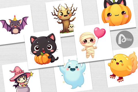 Digital Paper Kawaii Creepy Club Digital Pattern artnoy 