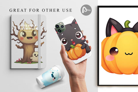 Digital Paper Kawaii Creepy Club Digital Pattern artnoy 