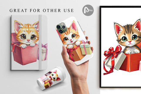 Digital Paper Kitten Gift Digital Pattern artnoy 