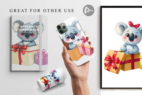 Digital Paper Koala Gift Digital Pattern artnoy 