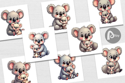 Digital Paper Koala Mother's Day Digital Pattern artnoy 