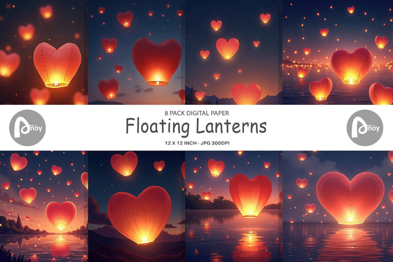 Digital Paper Lantern Digital Pattern artnoy 