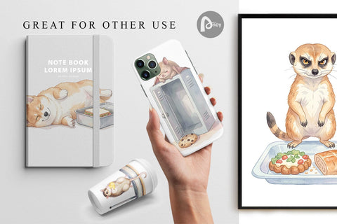 Digital Paper Lazy Lunch Hour School Animal Digital Pattern artnoy 