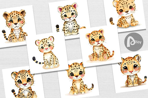 Digital Paper Leopard Wildlife Digital Pattern artnoy 