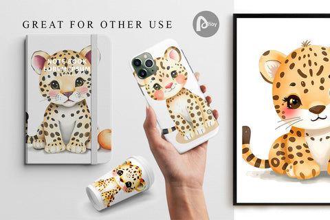 Digital Paper Leopard Wildlife Digital Pattern artnoy 