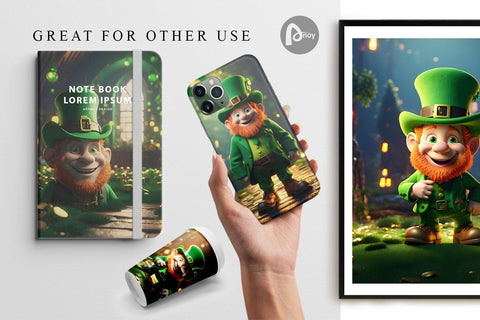 Digital Paper Leprechaun Patrick's Day Digital Pattern artnoy 