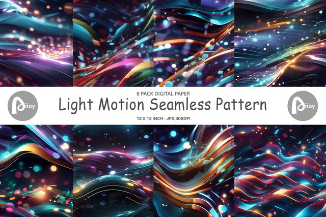 Digital Paper Light Motion Pattern Digital Pattern artnoy 