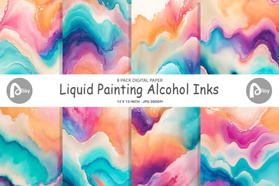Digital Paper Liquid Alcohol Inks Digital Pattern artnoy 