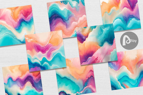 Digital Paper Liquid Alcohol Inks Digital Pattern artnoy 