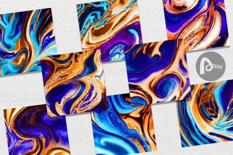 Digital paper Liquid Marble Gold Splashes Digital Pattern artnoy 