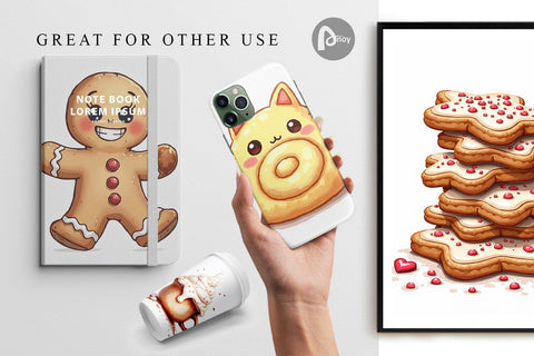 Digital Paper Lumpy Nordic Treats Digital Pattern artnoy 