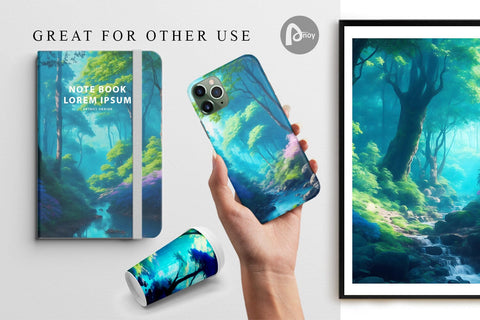 Digital Paper Lush Forest Background Digital Pattern artnoy 