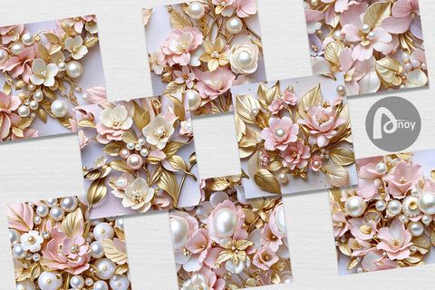 Digital Paper Luxury Flowers Pattern Digital Pattern artnoy 