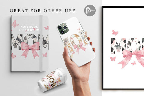 Digital Paper Luxury Watercolor MOM Pearl Digital Pattern artnoy 