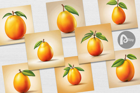 Digital Paper Mango Fruit Digital Pattern artnoy 