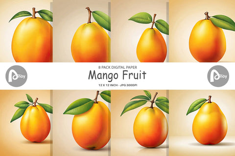 Digital Paper Mango Fruit Digital Pattern artnoy 