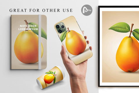 Digital Paper Mango Fruit Digital Pattern artnoy 