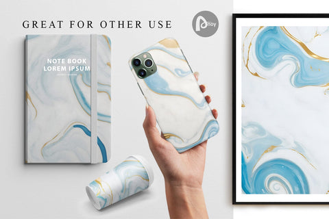 Digital Paper Marble White Fluid Arts Digital Pattern artnoy 