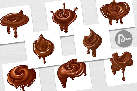 Digital Paper Melting Chocolate Digital Pattern artnoy 