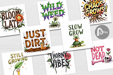 Digital Paper Messy Growth Reluctant Blooming Digital Pattern artnoy 