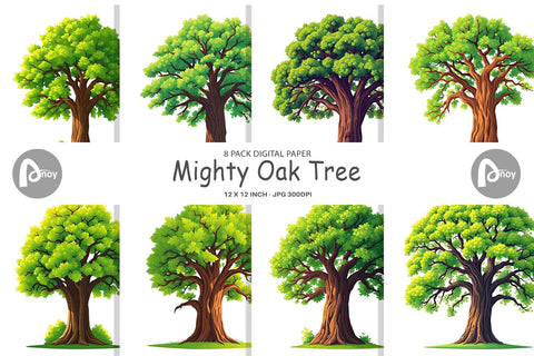 Digital Paper Mighty Oak Digital Pattern artnoy 