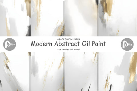 Digital Paper Modern Abstract Oil Paint Digital Pattern artnoy 