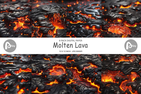 Digital Paper Molten Lava Digital Pattern artnoy 