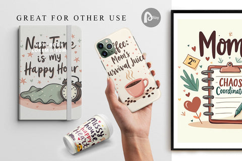 Digital Paper Mom Humor Quotes Digital Pattern artnoy 