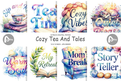 Digital Paper Mom Reading Quotes Digital Pattern artnoy 