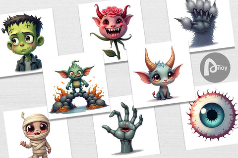 Digital Paper Monster Mashups Digital Pattern artnoy 