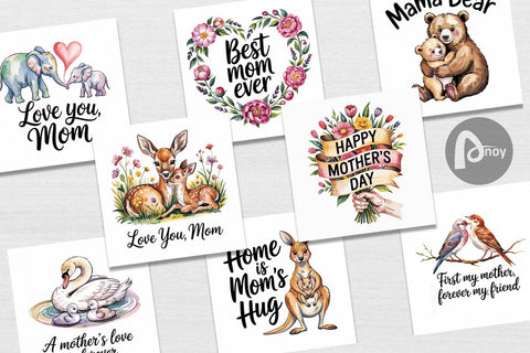 Digital Paper Mother’s Day Animal Digital Pattern artnoy 