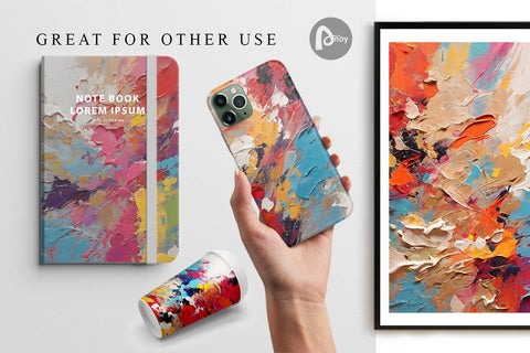 Digital Paper Multicolor Painting Digital Pattern artnoy 