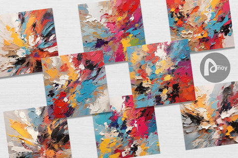 Digital Paper Multicolor Painting Digital Pattern artnoy 