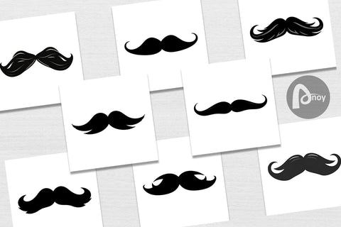 Digital Paper Mustache Digital Pattern artnoy 