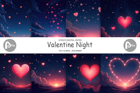 Digital Paper Night Digital Pattern artnoy 