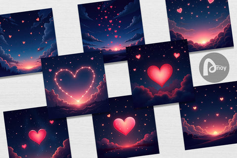 Digital Paper Night Digital Pattern artnoy 