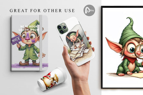 Digital Paper North Pole Mailroom Mayhem Digital Pattern artnoy 