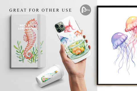 Digital Paper Ocean Dreams Digital Pattern artnoy 