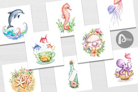 Digital Paper Ocean Dreams Digital Pattern artnoy 