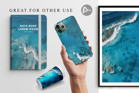 Digital Paper Ocean Surface Digital Pattern artnoy 