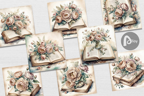 Digital Paper Old Books Digital Pattern artnoy 