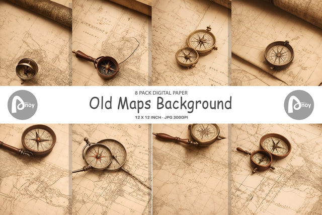 Digital Paper Old Maps Background Digital Pattern artnoy 