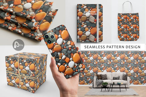 Digital Paper Orange Stone Texture Digital Pattern artnoy 